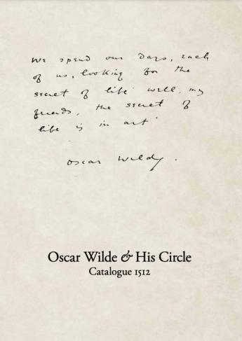 Ed Maggs Oscar Wilde His Circle Cover