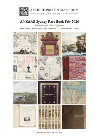 Antique Print Map Room Sydney Rare Book Fair 2026 cover