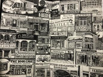 Bookshop endpapers
