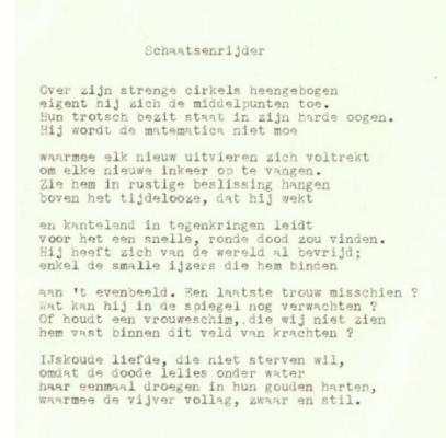Handschrift van Schaatsenrijder