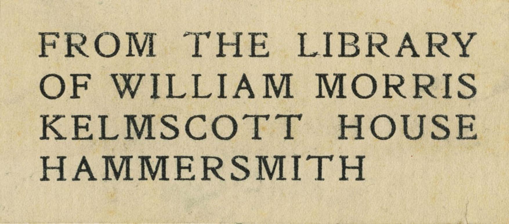 The Library of William Morris â A Digital Catalogue by Bill Peterson