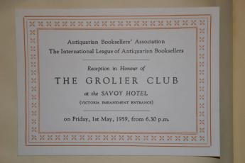Articles 1959 grolier club invitation