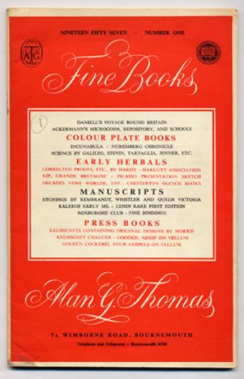 Articles alan g thomas fine books number one bournemouth england 1957