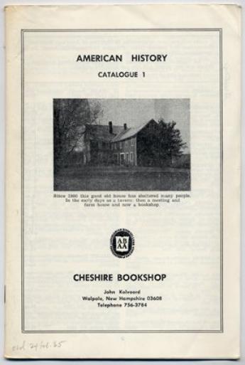Articles cheshire bookshop catalogue 1 walpole new hampshire 1965