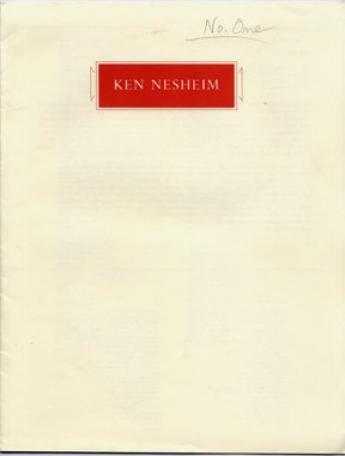 Articles ken nesheim catalogie no 1 1986