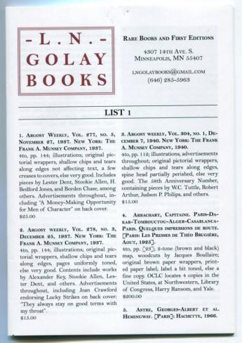 Articles l n golay books minneapolis minnesota list 1 rare books and first editions