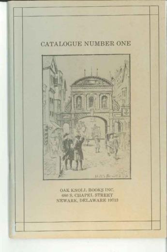Articles oak knoll books catalogue one