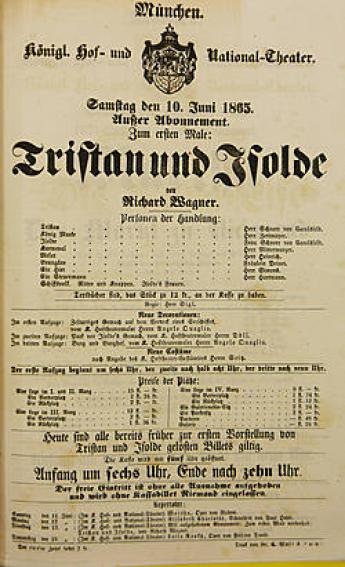 Tristan und Isolde, theatre pamphlet; Antiquariat Rainer Schlicht