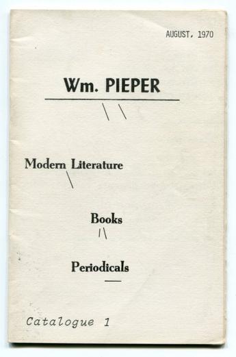 Articles wm pieper catalogue 1 1970