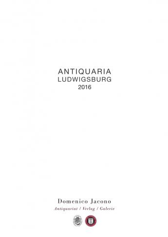 Catalogs images Messeliste Antiquaria Ludwigsburg 2016 Domenico Jacono Cover